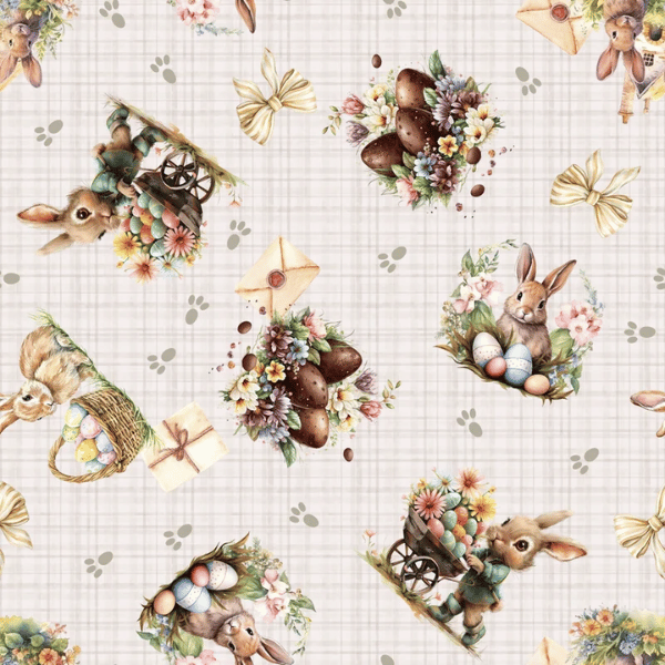 Tricoline Páscoa Chocolate Floral