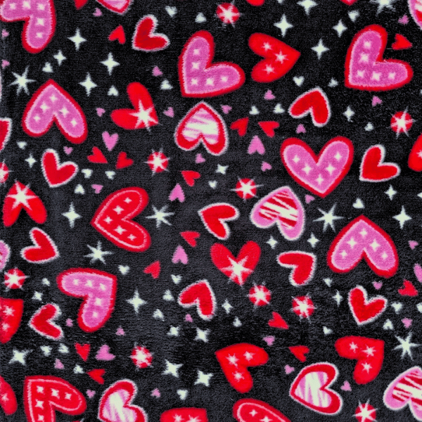 Fleece Corações Love