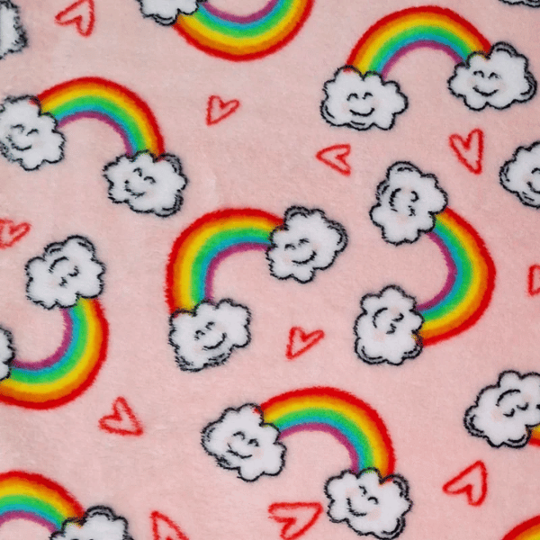 Fleece Arco-íris vermelho