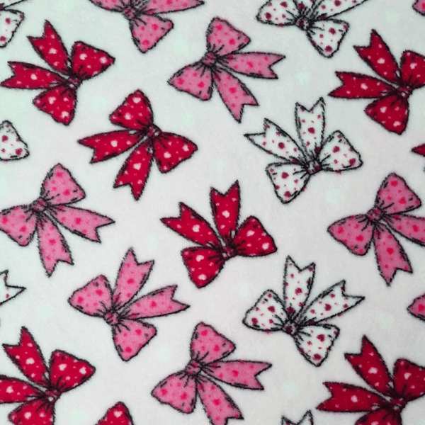 Fleece Laços Delicados branco