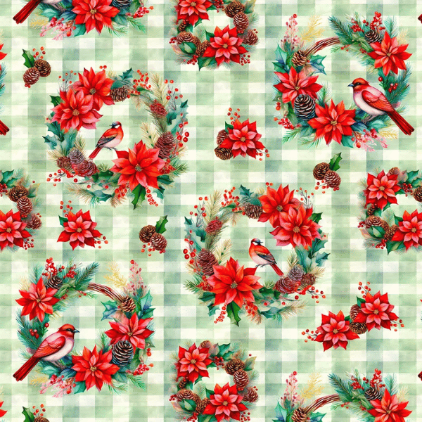 Tricoline Digital Guirlandas e Pássaros