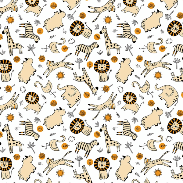 Tricoline Estampado Selva Divertida