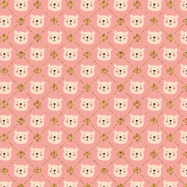 Tricoline Ursinho Rosa Luxo