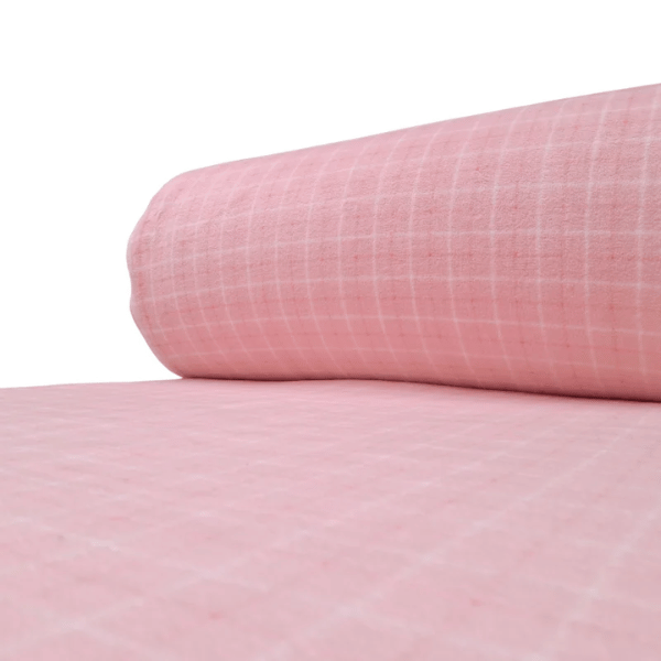 Fleece Xadrez Grid Urbano Rosa