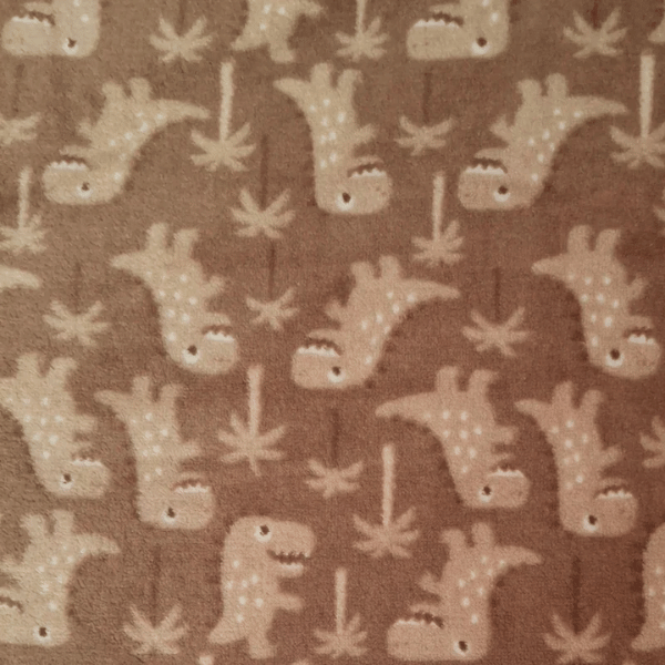 Fleece Infantil Dino Marrom Claro