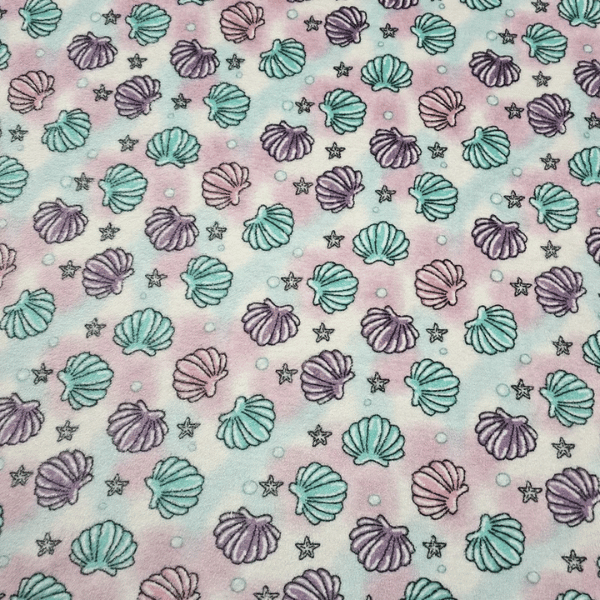 Fleece Estampado Conchas Verde