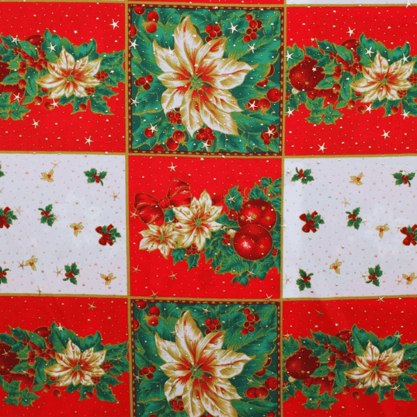 Oxford Estampado Natalino Patchwork Floral