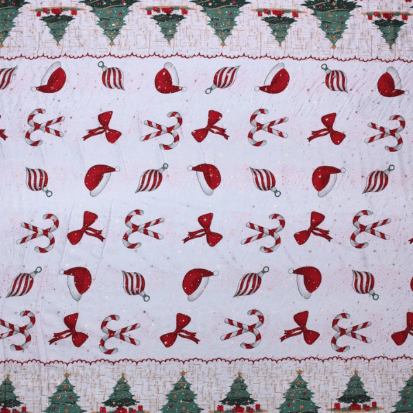 Oxford Estampado Árvore de Natal e Doces