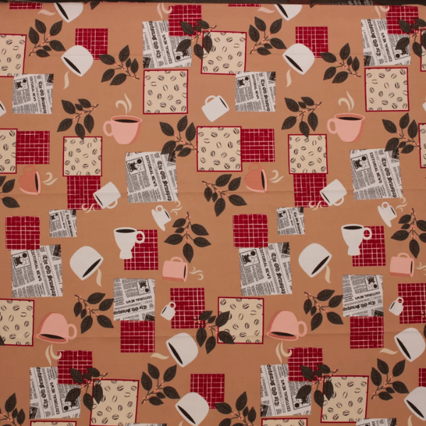 Oxford Estampado Café com Jornal