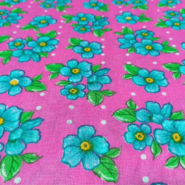Tecido Chita Floral Azul