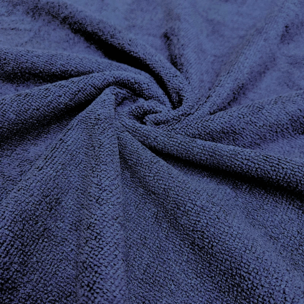 Tecido Atoalhado Felpudo Microfibra Azul Marinho - 1 metro ( 1m x 1,45m de largura)